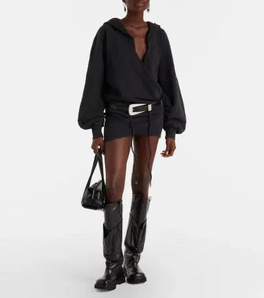 The Attico Cotton jersey sweatshirt dress | Thumbnail 4 The Attico Cotton jersey sweatshirt dress | Thumbnail 4