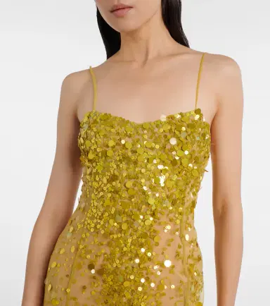 The Attico Sequined sheer mesh gown | Thumbnail 2 The Attico Sequined sheer mesh gown | Thumbnail 2