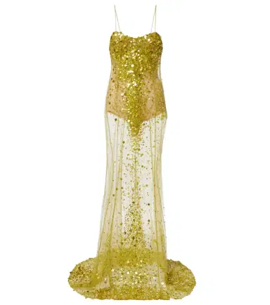 The Attico Sequined sheer mesh gown | Thumbnail 1 The Attico Sequined sheer mesh gown | Thumbnail 1