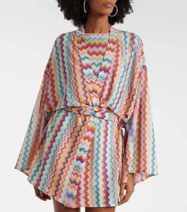 Missoni Zigzag oversized lamé wrap cardigan | Thumbnail 3