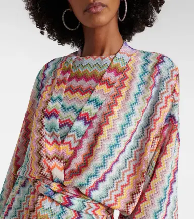 Missoni Zigzag oversized lamé wrap cardigan | Thumbnail 7