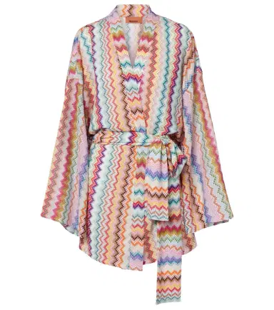 Missoni Zigzag oversized lamé wrap cardigan | Thumbnail 1
