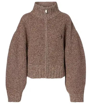 The Attico Embroidered wool and cashmere cardigan | Thumbnail 1 The Attico Embroidered wool and cashmere cardigan | Thumbnail 1