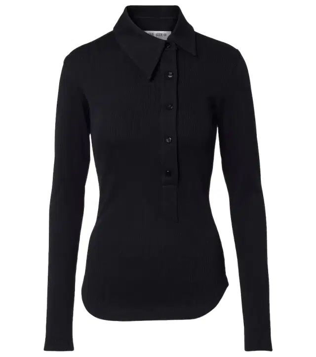 Ribbed-knit cotton jersey top