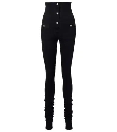 The Attico High-rise cotton jersey stirrup leggings | Thumbnail 1