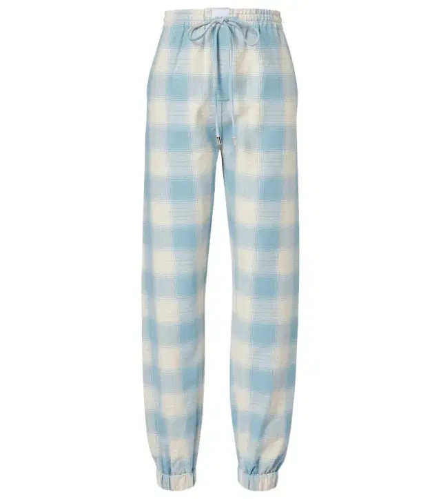 The Attico Checked cotton and wool tapered pants