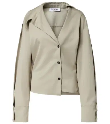 The Attico Draped wool shirt | Thumbnail 1 The Attico Draped wool shirt | Thumbnail 1