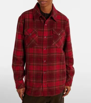 God’s True Cashmere Love Tartan cashmere shirt with amethyst | Thumbnail 4
