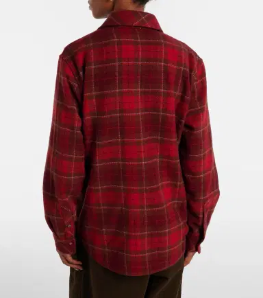 God’s True Cashmere Love Tartan cashmere shirt with amethyst | Thumbnail 5