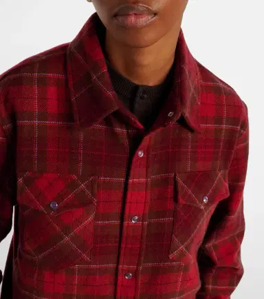 God’s True Cashmere Love Tartan cashmere shirt with amethyst | Thumbnail 6