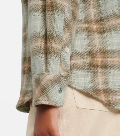 God’s True Cashmere Joy Tartan cashmere shirt with emerald | Thumbnail 3 God’s True Cashmere Joy Tartan cashmere shirt with emerald | Thumbnail 3