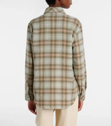 God’s True Cashmere Joy Tartan cashmere shirt with emerald | Thumbnail 5 God’s True Cashmere Joy Tartan cashmere shirt with emerald | Thumbnail 5
