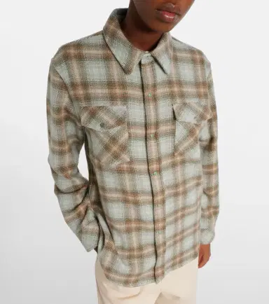 God’s True Cashmere Joy Tartan cashmere shirt with emerald | Thumbnail 6 God’s True Cashmere Joy Tartan cashmere shirt with emerald | Thumbnail 6