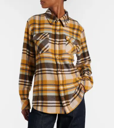 God’s True Cashmere Abundance Tartan cashmere shirt with tiger's eye | Thumbnail 6
