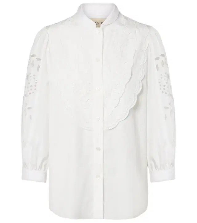 Valentino Embroidered cotton poplin blouse