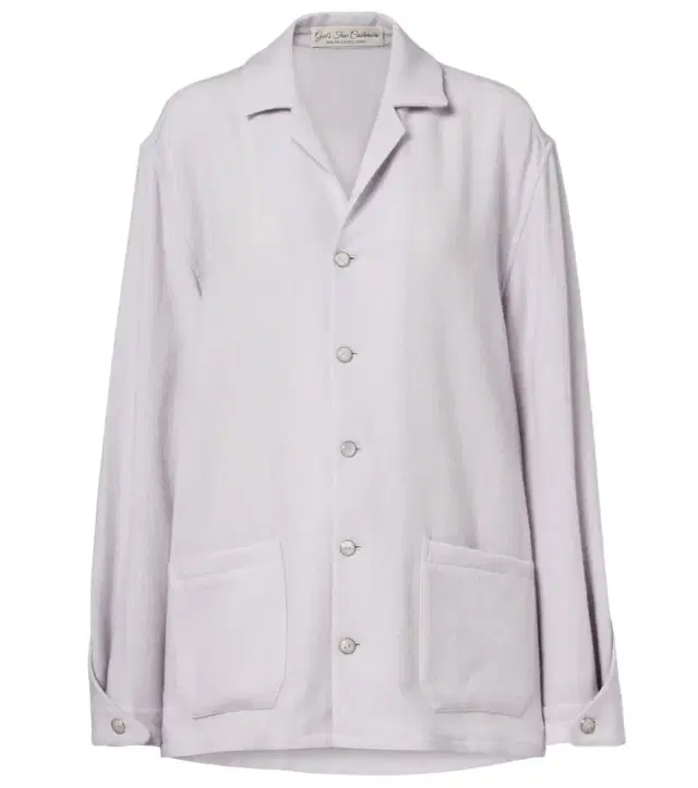 Affirmations cashmere pajama shirt with moonstone