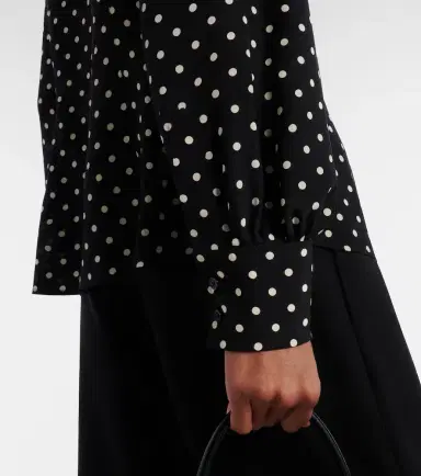 Valentino Bow-detail polka-dots silk shirt | Thumbnail 3 Valentino Bow-detail polka-dots silk shirt | Thumbnail 3