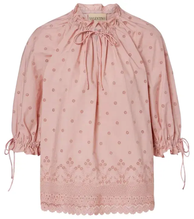 Valentino Broderie anglaise cotton blouse