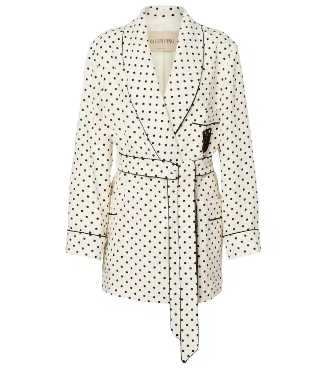 Valentino Plus De Pois belted jacket