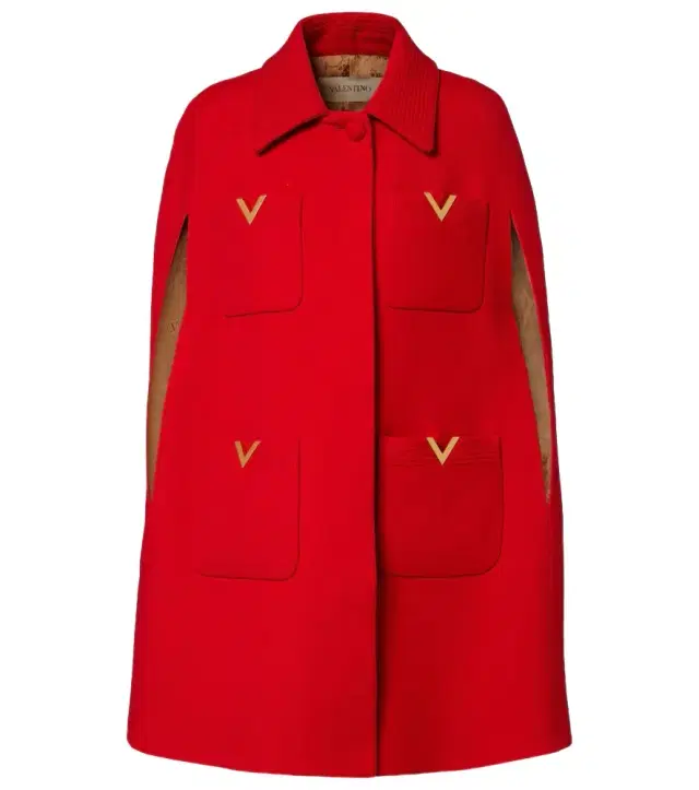 Valentino VLogo wool cape