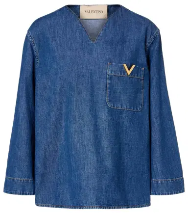 Valentino VGold chambray top | Thumbnail 1