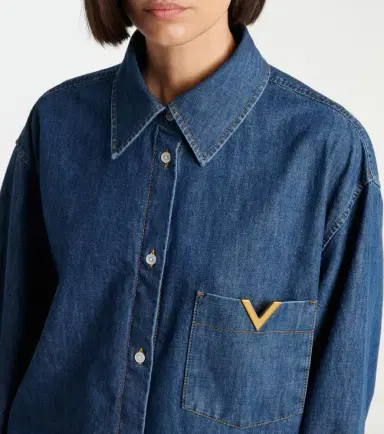 Valentino VGold chambray shirt | Thumbnail 3 Valentino VGold chambray shirt | Thumbnail 3