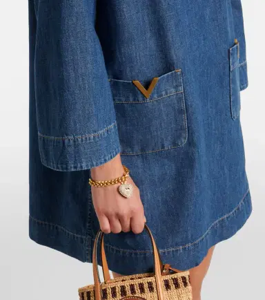 Valentino VGold chambray minidress | Thumbnail 4 Valentino VGold chambray minidress | Thumbnail 4
