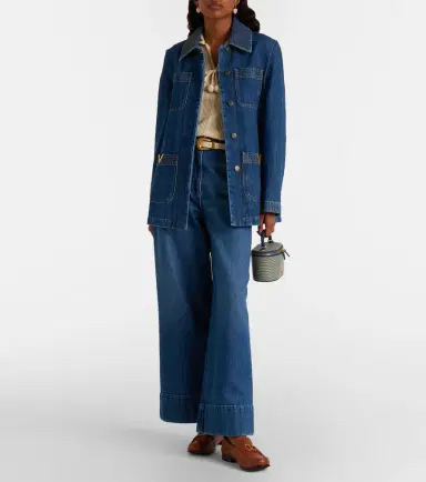 Valentino VGold denim field jacket | Thumbnail 4 Valentino VGold denim field jacket | Thumbnail 4