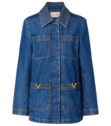 Valentino VGold denim field jacket | Thumbnail 1 Valentino VGold denim field jacket | Thumbnail 1
