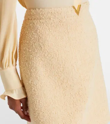 Valentino VGold wool-blend tweed miniskirt | Thumbnail 2