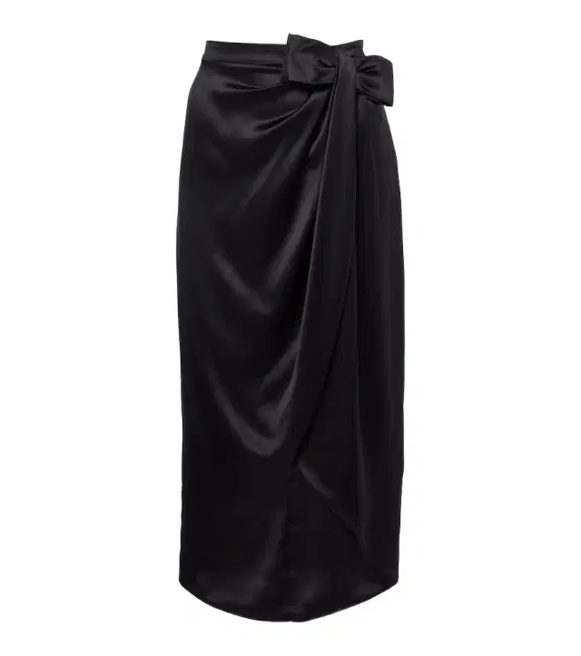 Valentino Asymmetric low-rise silk midi skirt