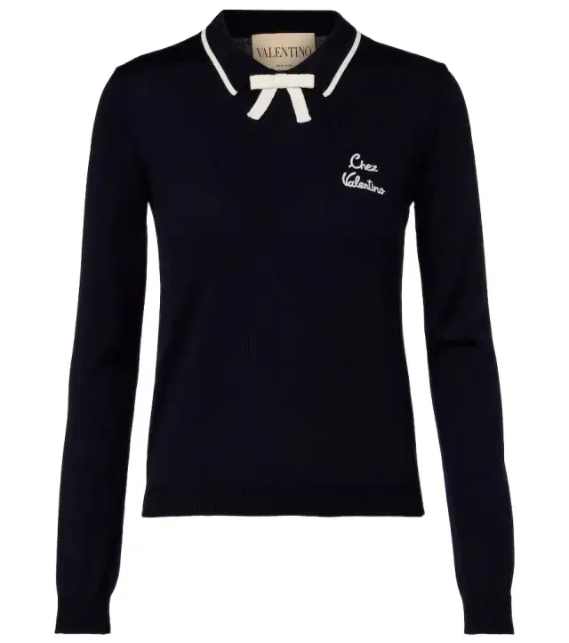 Valentino Chez  virgin wool polo sweater