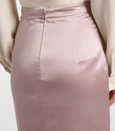 Valentino Feather-trimmed high-rise midi skirt | Thumbnail 3