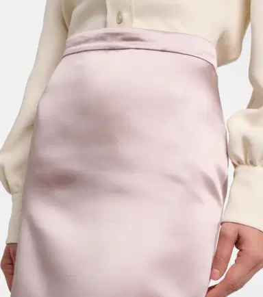 Valentino Feather-trimmed high-rise midi skirt | Thumbnail 6