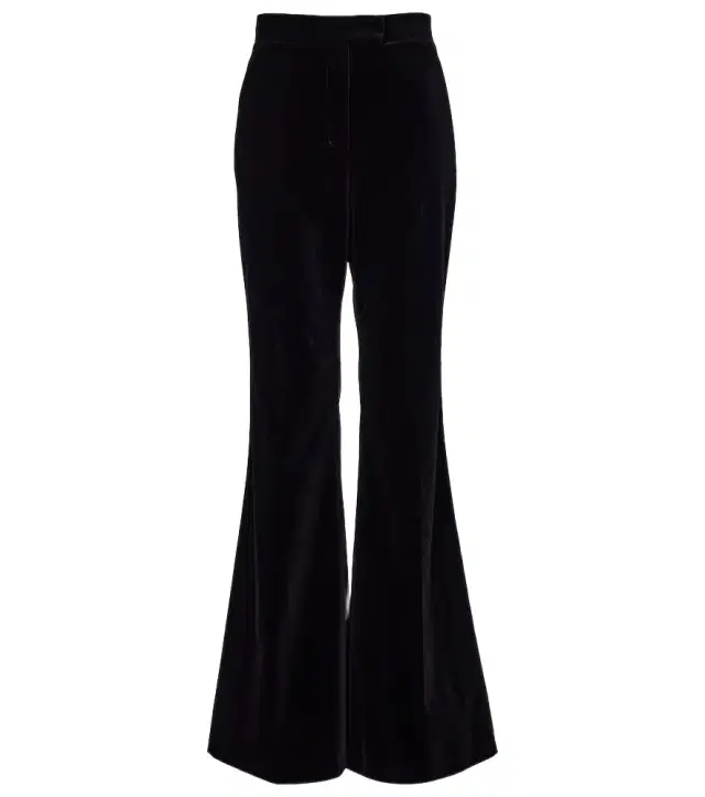 Valentino Cotton velvet flared pants