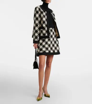 Valentino Cotton and wool-blend tweed miniskirt | Thumbnail 3 Valentino Cotton and wool-blend tweed miniskirt | Thumbnail 3
