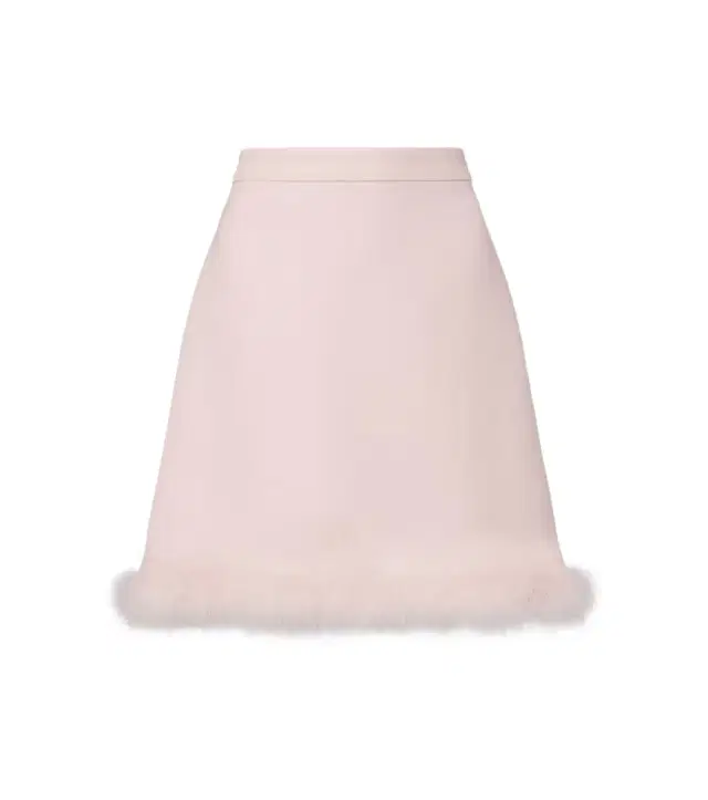 Valentino Crepe Couture feather-trimmed miniskirt