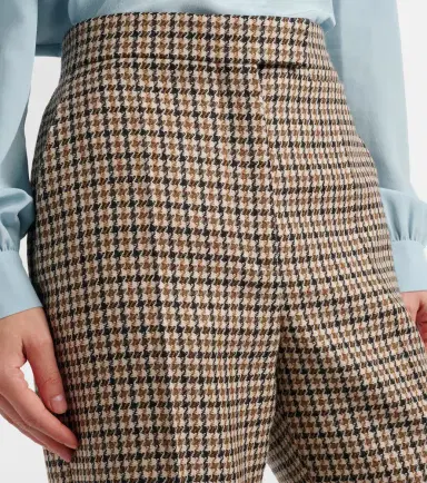 Valentino Houndstooth cropped virgin wool flared pants | Thumbnail 3 Valentino Houndstooth cropped virgin wool flared pants | Thumbnail 3