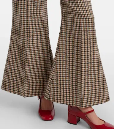 Valentino Houndstooth cropped virgin wool flared pants | Thumbnail 6 Valentino Houndstooth cropped virgin wool flared pants | Thumbnail 6