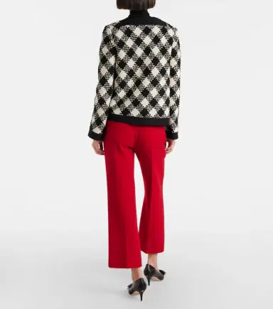 Valentino VLogo cropped virgin wool crêpe straight pants | Thumbnail 3 Valentino VLogo cropped virgin wool crêpe straight pants | Thumbnail 3