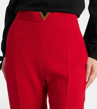 Valentino VLogo cropped virgin wool crêpe straight pants | Thumbnail 6 Valentino VLogo cropped virgin wool crêpe straight pants | Thumbnail 6