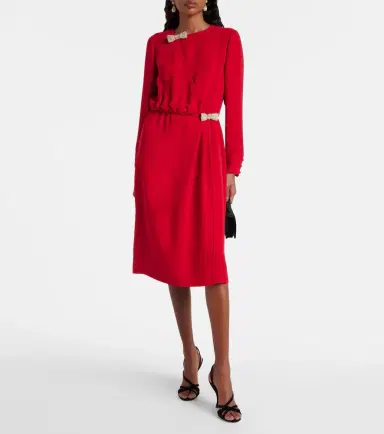 Valentino Embellished silk midi dress | Thumbnail 3 Valentino Embellished silk midi dress | Thumbnail 3