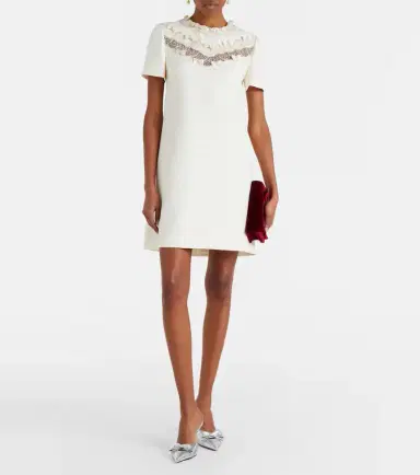 Valentino Crepe Couture bow-detail embellished minidress | Thumbnail 3