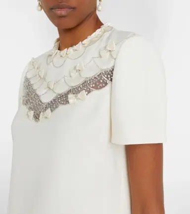 Valentino Crepe Couture bow-detail embellished minidress | Thumbnail 5