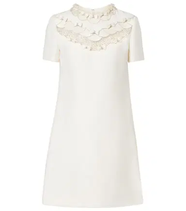 Valentino Crepe Couture bow-detail embellished minidress | Thumbnail 1