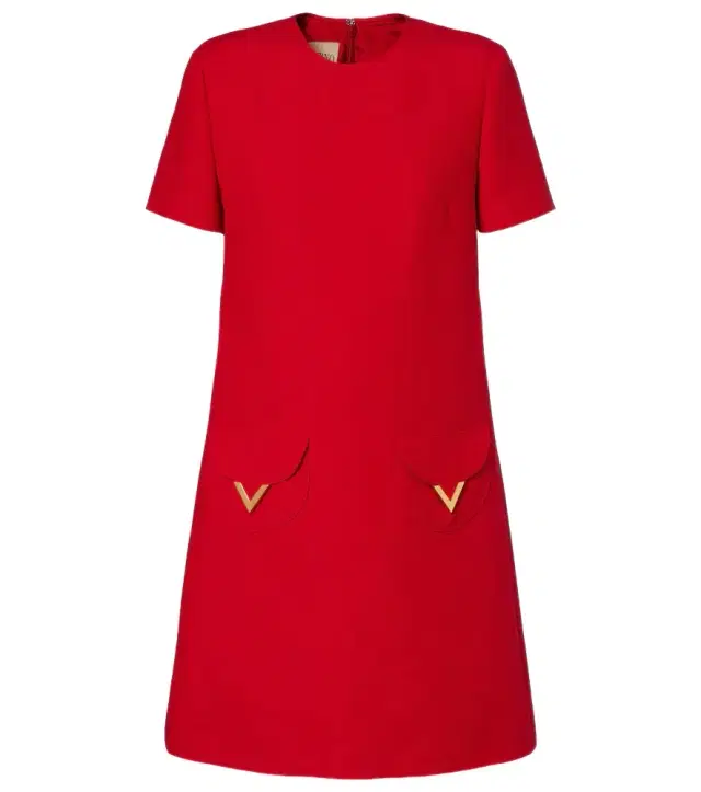 Crepe Couture VGold minidress