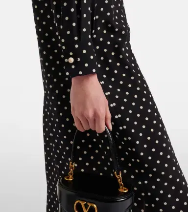Valentino Polka-dot lace-trimmed silk shirt dress | Thumbnail 4