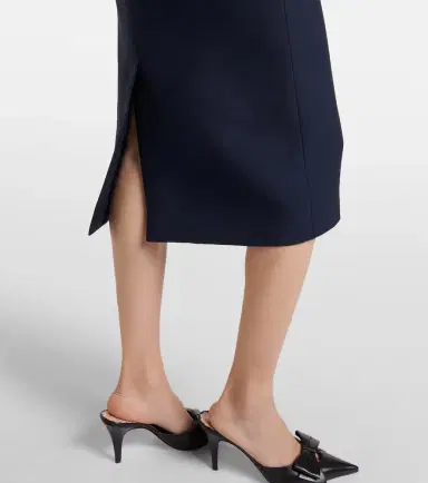 Valentino Crepe Couture bow-detail lace-trimmed midi dress | Thumbnail 3 Valentino Crepe Couture bow-detail lace-trimmed midi dress | Thumbnail 3