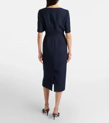 Valentino Crepe Couture bow-detail lace-trimmed midi dress | Thumbnail 4 Valentino Crepe Couture bow-detail lace-trimmed midi dress | Thumbnail 4