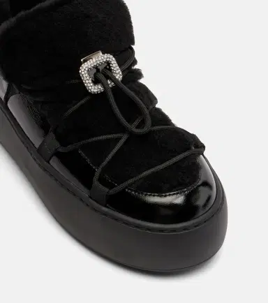 Roger Vivier Viv' Up shearling and patent leather sneakers | Thumbnail 3 Roger Vivier Viv' Up shearling and patent leather sneakers | Thumbnail 3